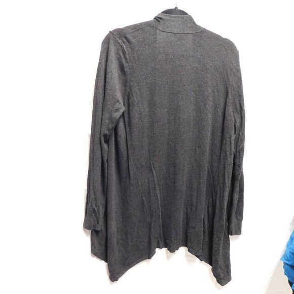 Eileen Fisher M Charcoal Gray Tunic Sweater EUC - Picture 2 of 2